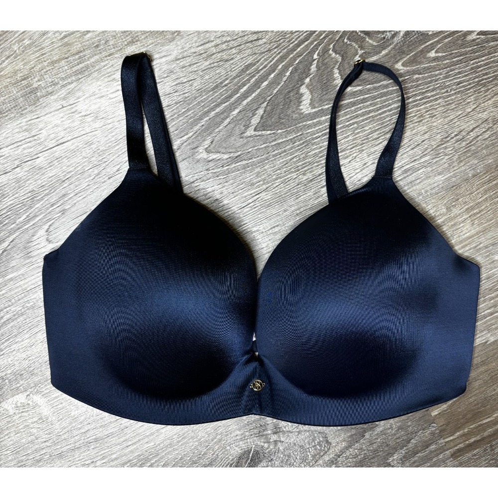 Victoria's Secret So Obsessed Bra Smooth Push Up Padded‎ Wireless Navy Blue 36DD